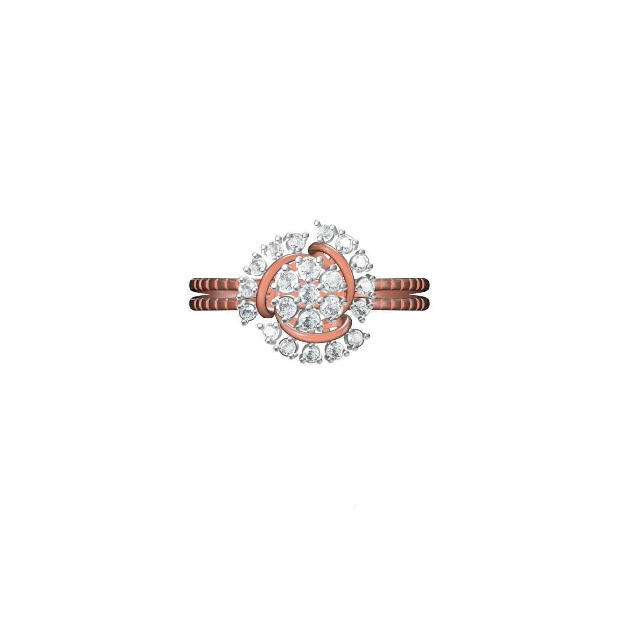 1/3 Carat Natural Diamond Elegant Ring In Rose Gold for women